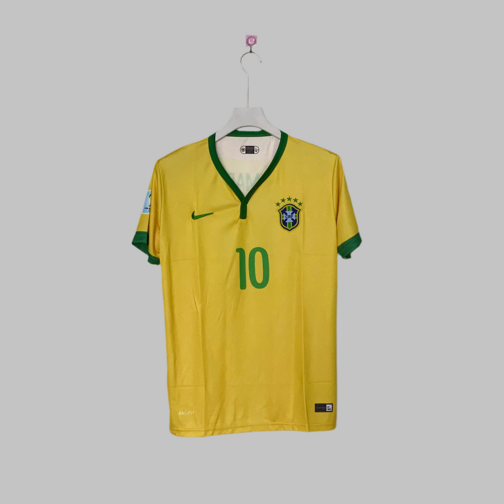 NEYMAR JR  BRAZIL 2014 WORLD CUP HOME KIT