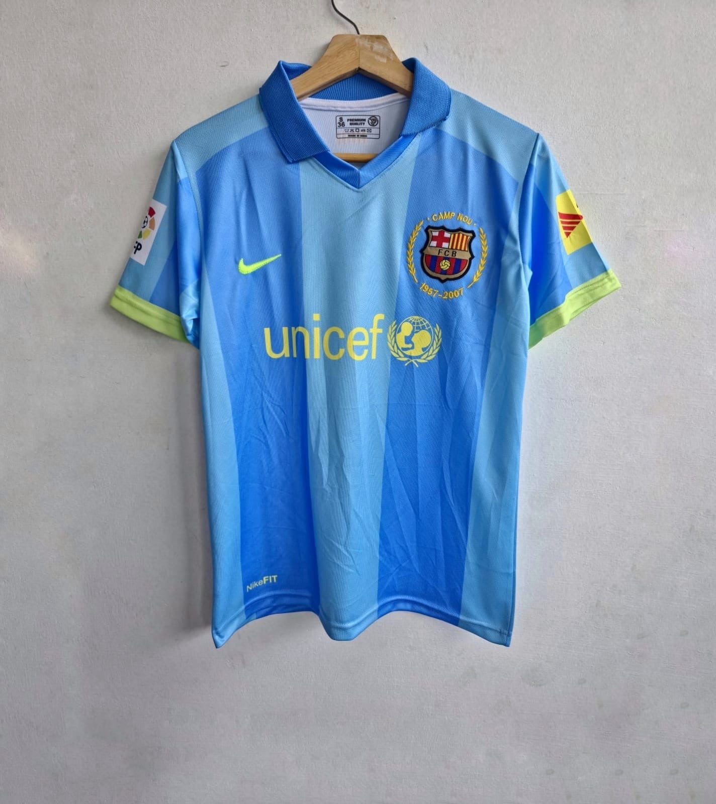LIONEL MESSI BARCELONA 2007 - 08 AWAY KIT