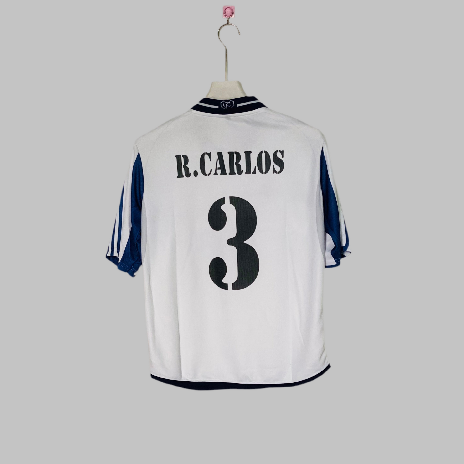 ROBERTO CARLOS REAL MADRID 2000 - 01 OVERSIZED HOME KIT