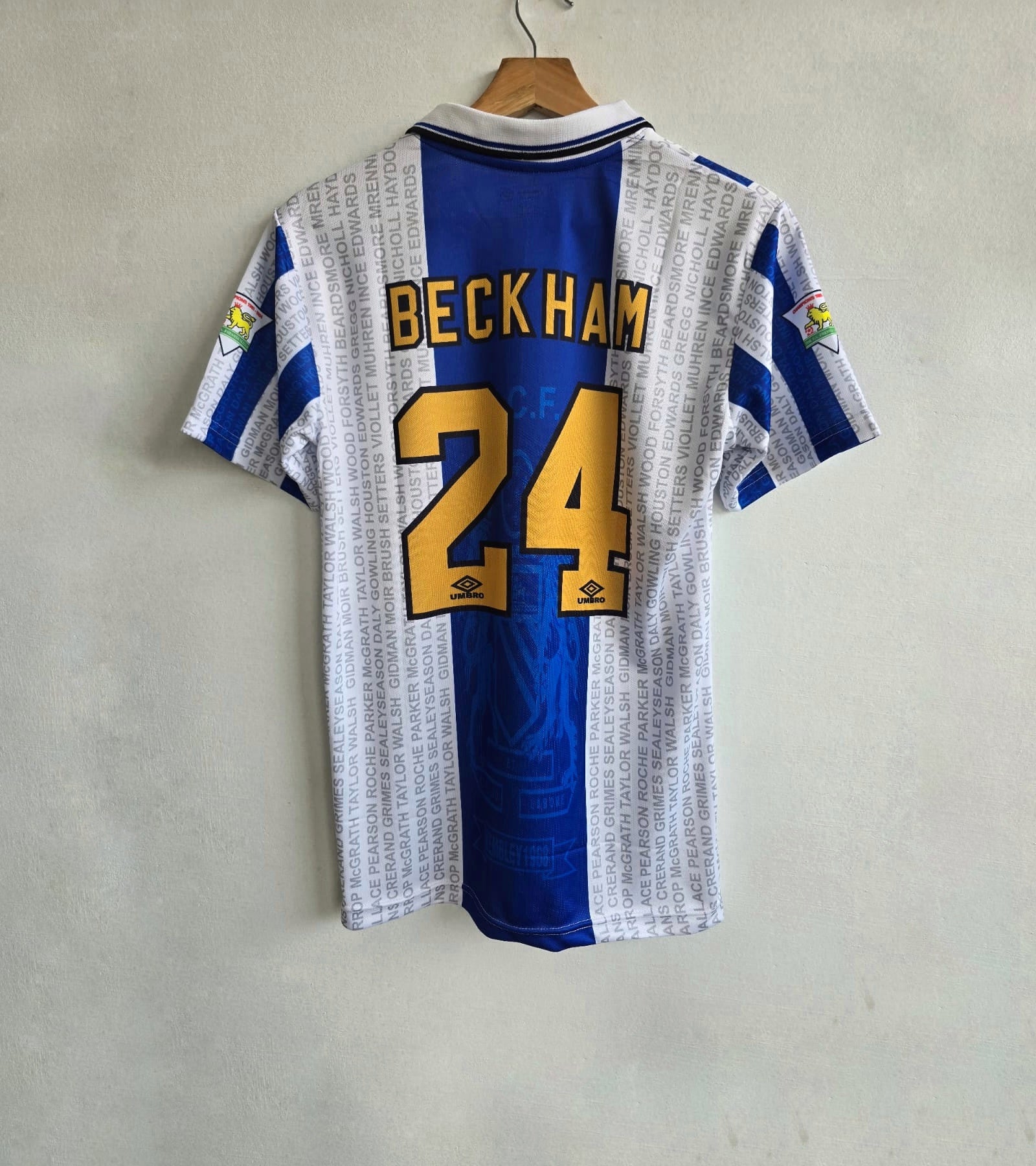 DAVID BECKHAM MANCHESTER UNITED 1995 - 96 RETRO