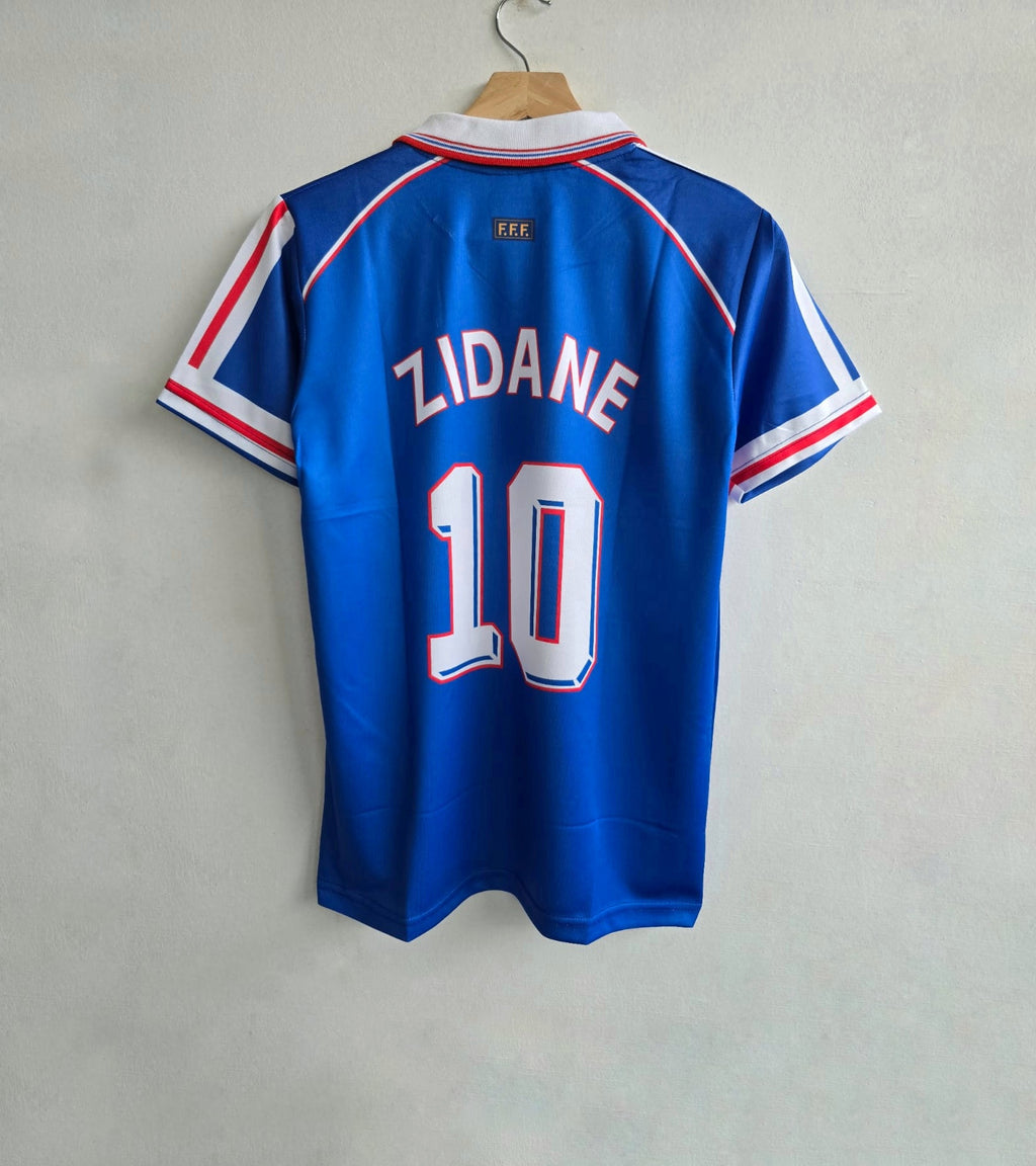 ZINADINE ZIDANE FRANCE 1998 HOME KIT