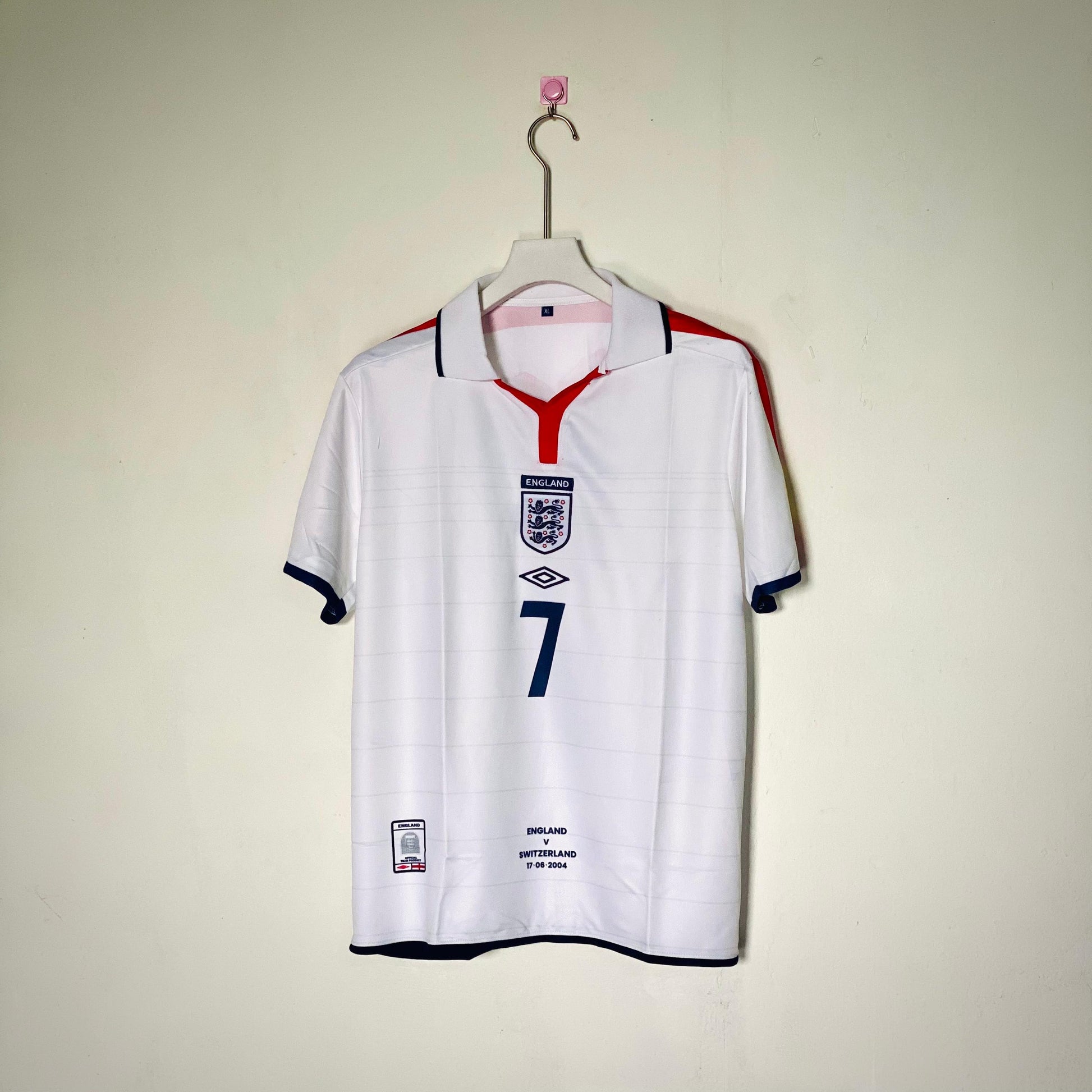 DAVID BECKHAM ENGLAND 2004 HOME KIT