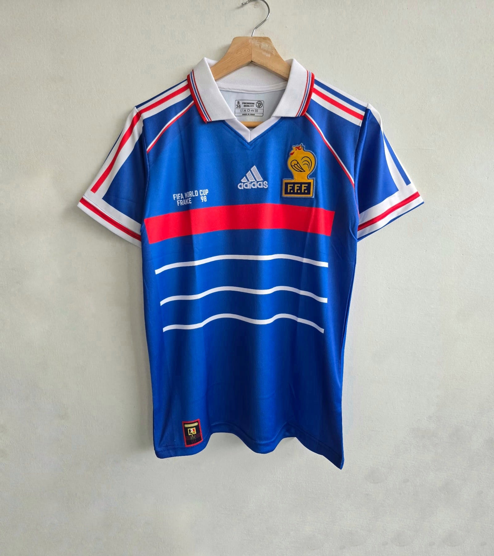 ZINADINE ZIDANE FRANCE 1998 HOME KIT
