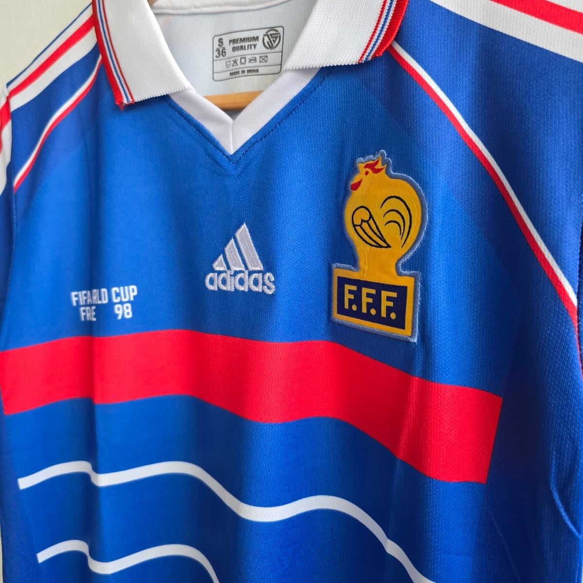 ZINADINE ZIDANE FRANCE 1998 HOME KIT