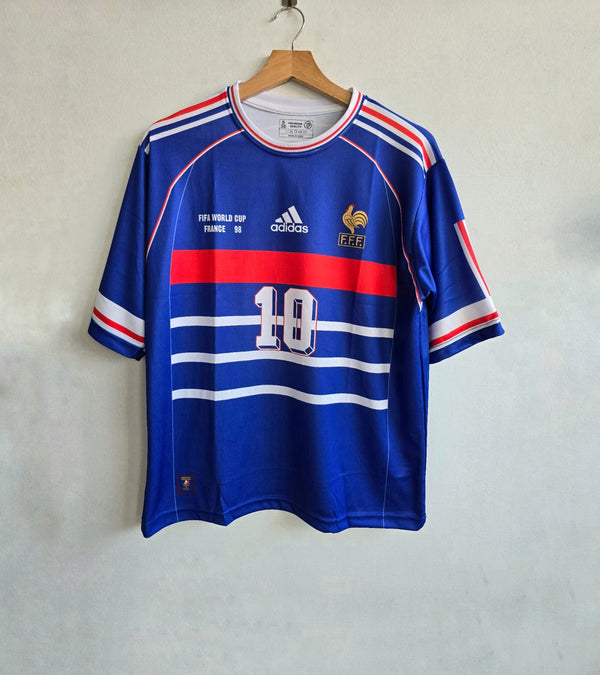 ZINADINE ZIDANE FRANCE 1998 WORLD CUP HOME KIT